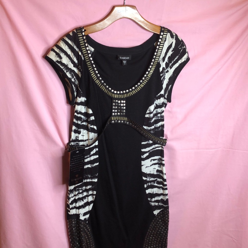 Black and white Bebe dress